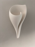 New Monumental Shell Wall Sconce, Artisanal Hand Made Designer Contemporary Plaster Shell Wall Light by Hannah Woodhouse, bathroom lighting, hallway lighting, reception and stairwell light  