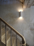 Gorgeous plaster sculptural wall light, up and down lighter, Serenity by Hannah Woodhouse