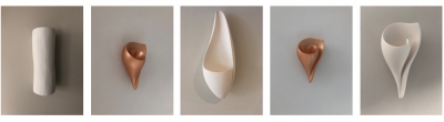 Plaster Wall Lights, Plaster Artisanal hand made Wall Sconces by Hannah Woodhouse
